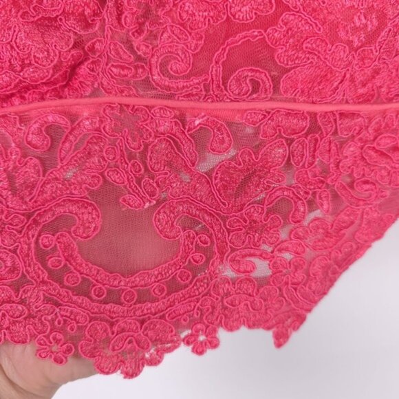 NWT SHERRI HILL 52493 Coral Prom Dress Mermaid Fitted Trumpet Train Slit Size 6 - Picture 10 of 16